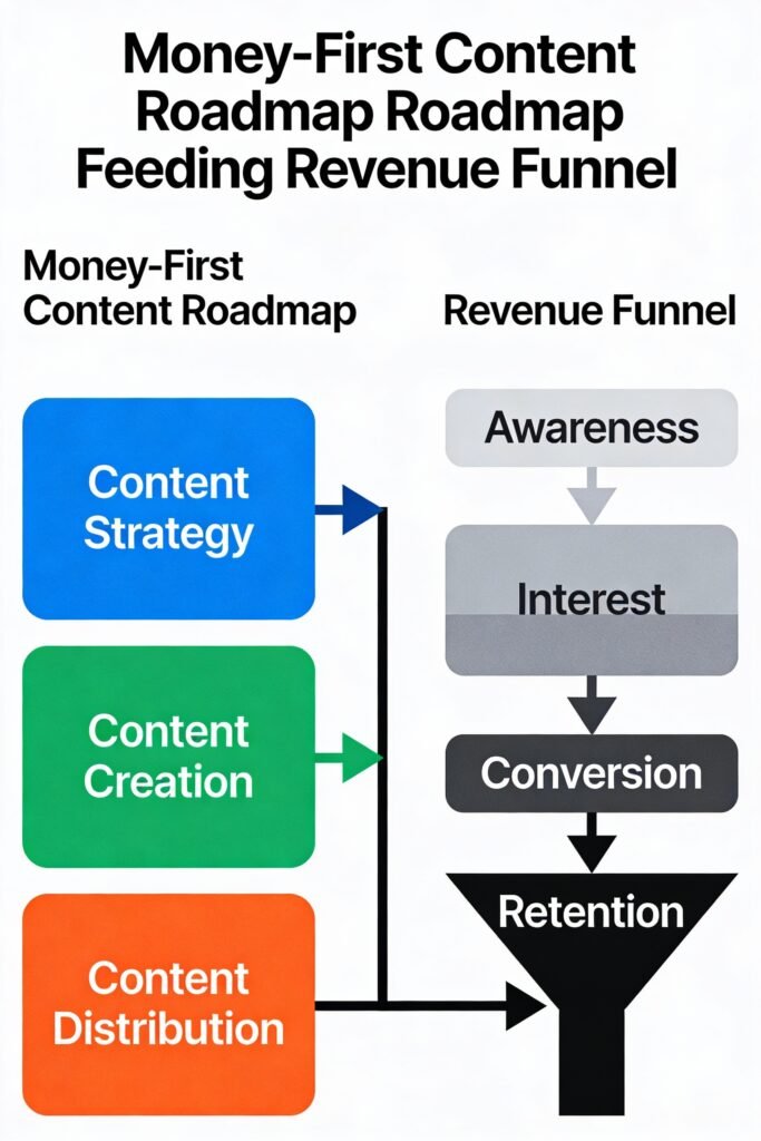 content roadmap that prioritizes money pages