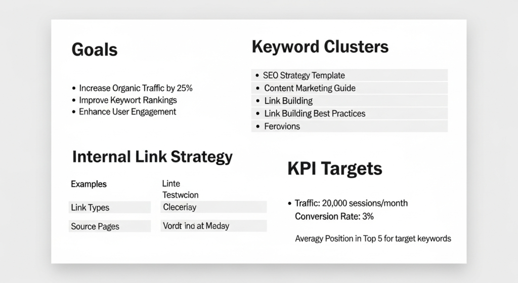  one-page SEO strategy brief