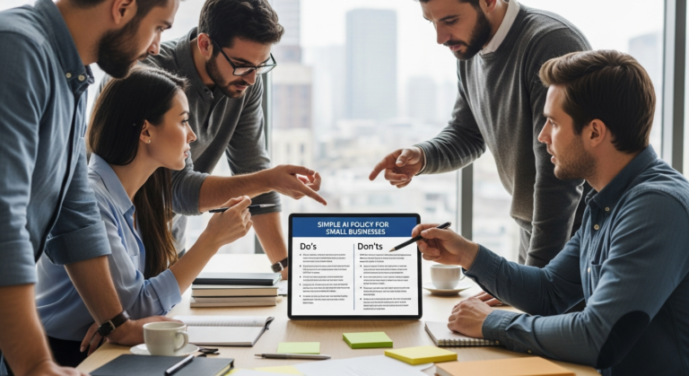 simple AI policy for small businesses
