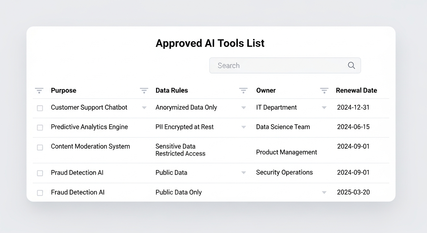 simple AI policy for small businesses