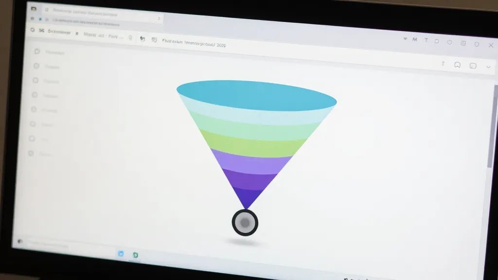 Closeup of a computer screen showing a scam funnel dashboard in focus