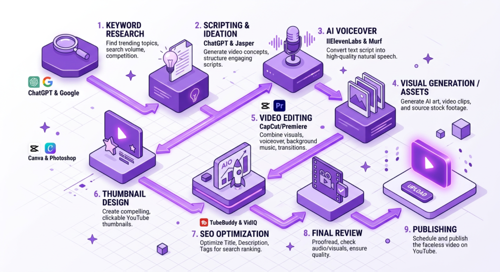faceless YouTube automation for beginners
