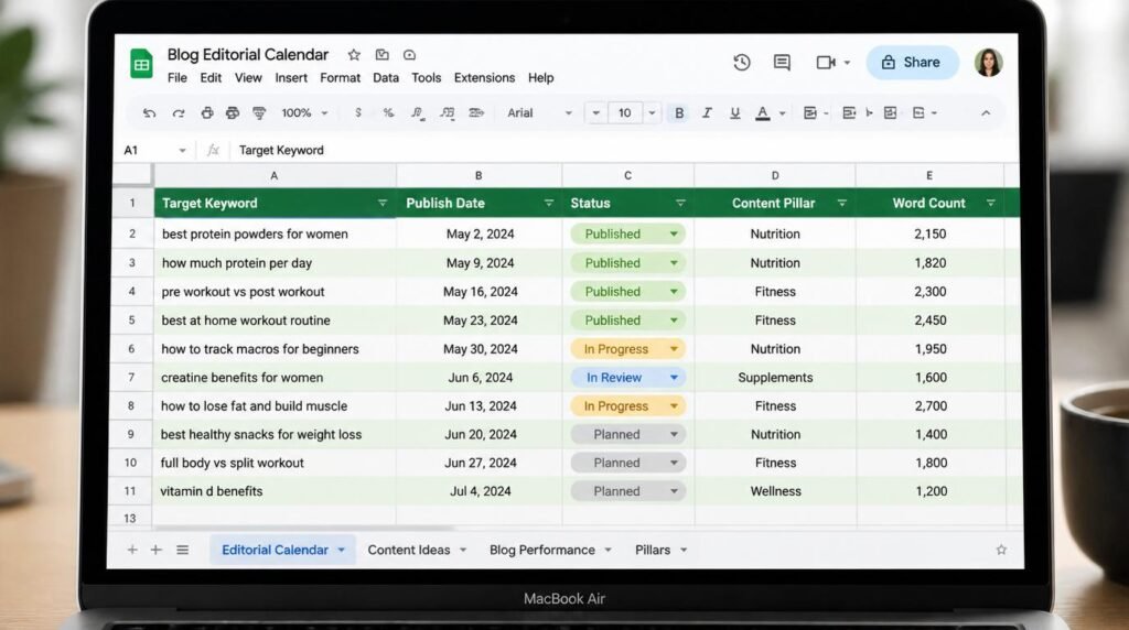 content calendar planning