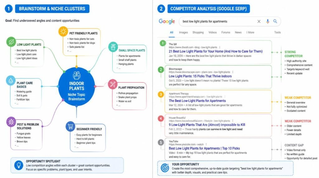 low competition keyword research process