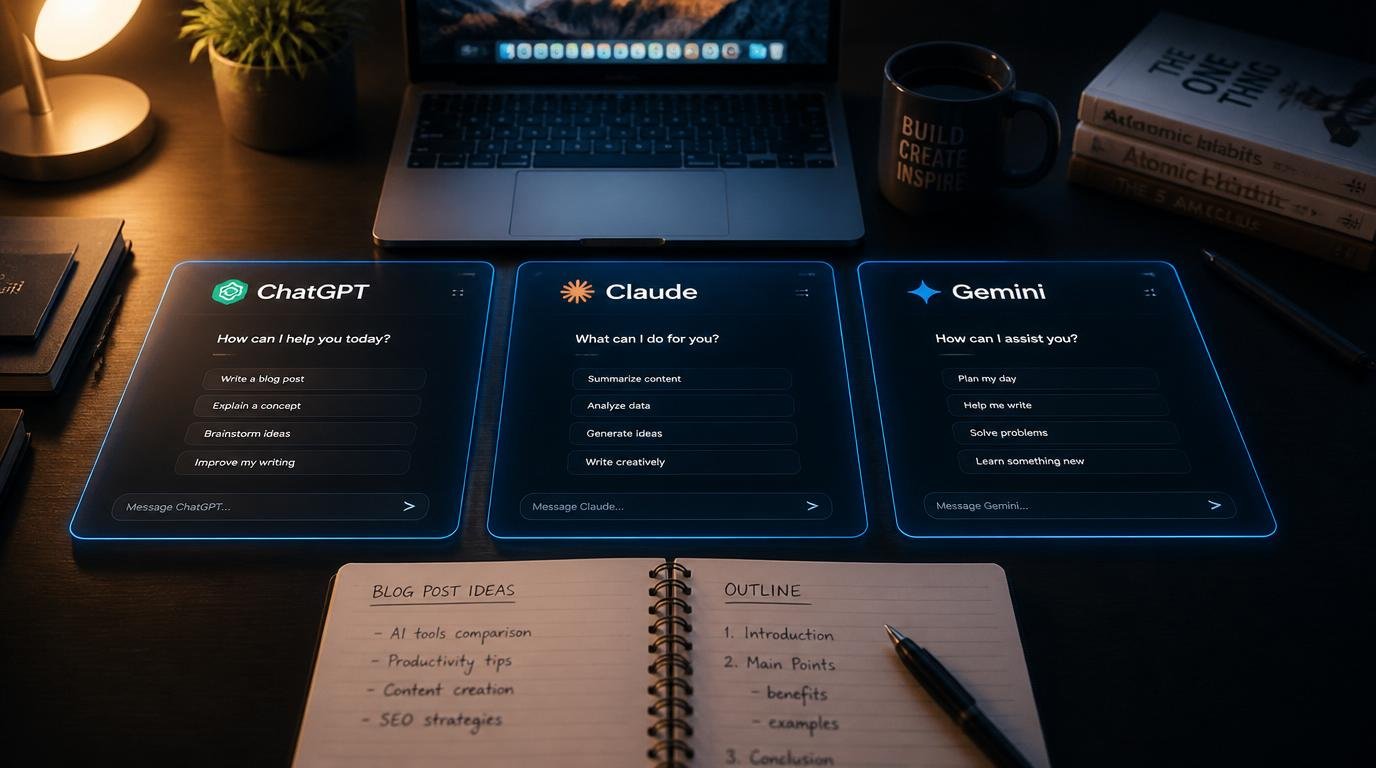 ChatGPT vs Claude vs Gemini for Bloggers